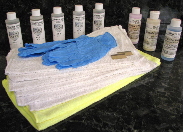 Granite Shield Do It Yourself Kit for Permanently Sealing Granite (Extra Sq. Ft.)
